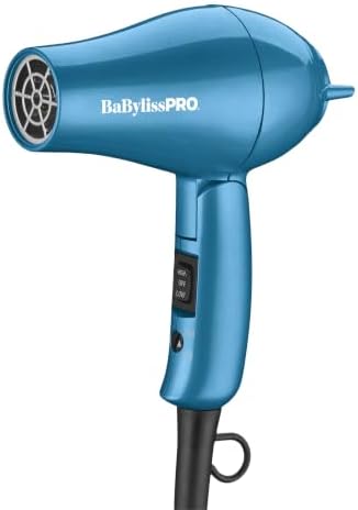 BaBylissPRO Nano Titanium Travel Hair Dryer, 1000 Watt Professional Blow Dryer with Concentrator Nozzle, Foldable Handle, Dual Voltage by Unknown