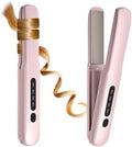 Cordless Hair Straightener, Portable Flat Iron for Travel, 2 in 1 Hair Styling Tools for straightening and Curling, Lightweight on-The-go by Unknown