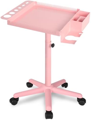 Extension Salon Tray Hair Extension Cart Tray, Pink by Professionalbeautyhaircaretools