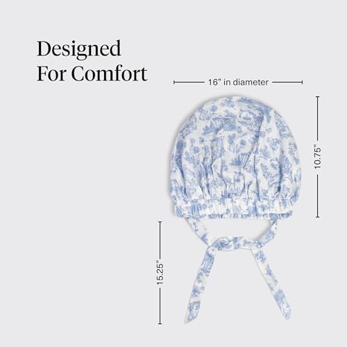 Kitsch x Bridgerton Satin Bonnet for Sleeping - Garden Toile - Image 4