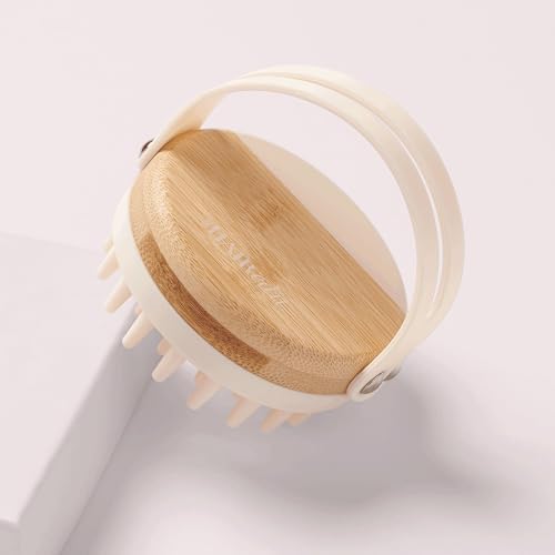 The Hair Edit Scalp Renew Bamboo Shampoo Massage Brush, Scalp Scrubber with Soft Silicone Bristles for Hair Growth, Exfoliation - Image 4