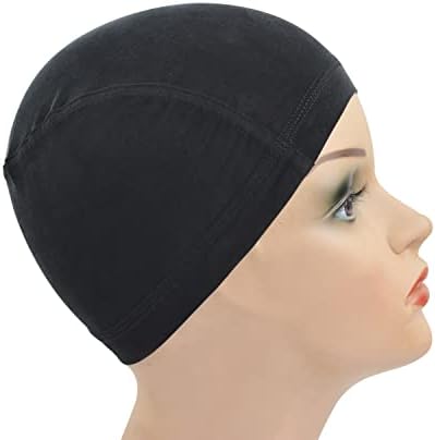 1 Pc Cool Breathable Wig Cap with Elastic Band Stretchable Dome Cap for Wigs (Black) - Image 4