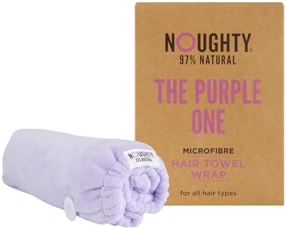 Noughty Microfiber Hair Towel Wrap, Purple - Image 2