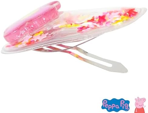 LUV HER Peppa Pig Toys For Girls, 6pc Cute Hair Clips with Favorite Character Charms, Gifts Magical Confetti Snaps for Kids, Ages 3+ - Image 3