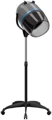 Nova Microdermabrasion Professional Hooded Floor Hair Dryer Adjustable Bonnet Hair Dryer Stand Up with Timer and Rolling Wheels for Beauty Spa Home Salon Equipment (Grey) by NovaMicrodermabrasion