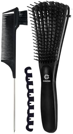 Premium Detangler Hair Brush w/Ergonomic Grip (Black) by Unknown