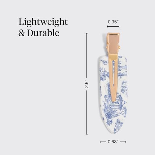 Bridgerton x Kitsch Creaseless Hair Clips for Women - Toile in Bloom, 4pcs - Image 5