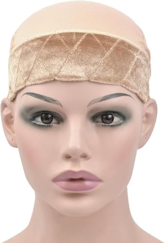 Wig Grip Cap for Women Non Slip with Wig Grip Band 2-in-1 Adjustable Bamboo Fiber Wig Caps for Women (Beige) - Image 6