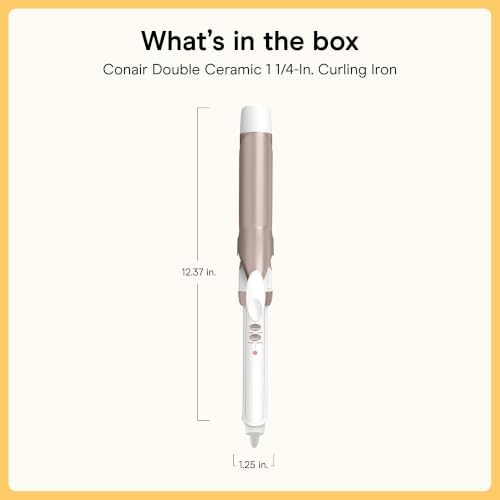 Conair Curling Iron, Double Ceramic, 1 1/4-in. Width, White/Rose Gold - Image 7