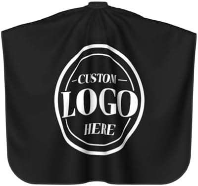 55x66in Black Custom Barber Cape, Personalized Designer Barber Cape for Salon, Gifts for Birthday Christmas - Image 2