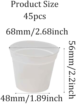 45PCS 2.7" White Plastic Plant Pots, Mini Nursery Seedling Pot - Image 2