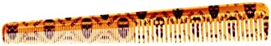 Pegasus Skulleto 302, 7in Hard Rubber Barber Comb with Extra Fine Teeth, Seamless, Smooth Edges, Anti Static, Heat and Chemically Resistant, Wet Hair, Everyday Grooming Comb | Peines de goma dura - Gold by AmeliaBeauty