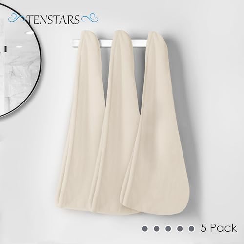 TENSTARS Hair Towel Wrap for All Hair Types, 5 Pack Microfiber Turban - Image 4