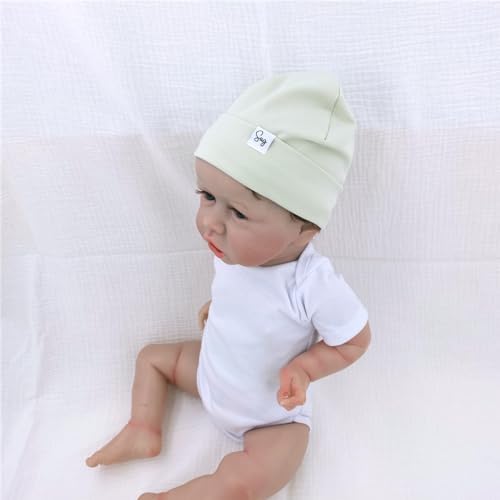 Jersey Beanie Hat for Newborn Baby Boys Girls Silky Satin Lined Hats Bonnet Toddler Infant Little Kids Beanies Caps - Image 4