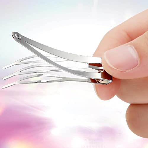 Chinco Silver 24 Pcs Double Grip Hair Metal Snap Clips,2 Inch - Image 5