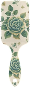 Green Roses Beige Hair Brush, Soft Bristles Detangling Brush - Detangler Hairbrush Glides Through Tangles For All Hair Types (Wet Dry & Damaged Hair) by Unknown