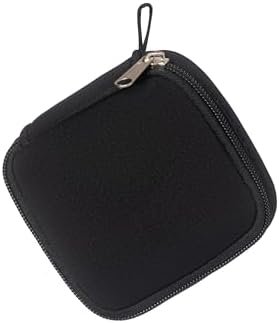 Mini Pouch for Organization, Soft Small Electronic Organizer Travel Storage Carrying Tech Bag Compatible with MagSafe Power Adapter, Laptop Accessories Cables, Cords, USB Drives, Earphones Black by TUBGIIKS