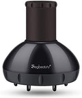 Segbeauty Hair Diffuser for Curly Hair, Upgraded Adjustable Air Flow, Deep Bowl, Professional Salon Frizz-free Fast Dry Diffuser Attachment with 1.57"-1.97" Nozzle, Black by Segbeauty
