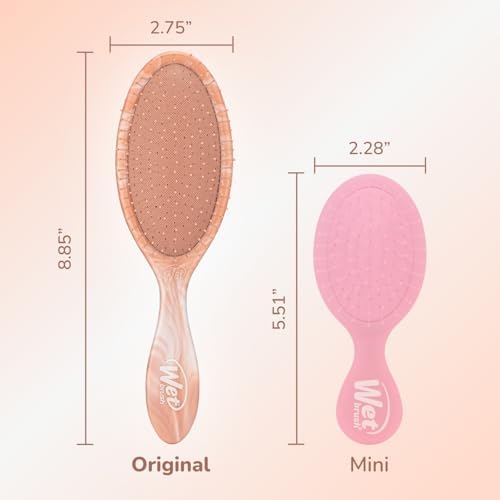 Wet Brush Original Detangler Hair Brush, Pink (Watercolor Waves), Ultra-Soft IntelliFlex Bristles, Detangling Bristles Glide Through Tangles (Wet Dry & Damaged Hair), Women & Men - Image 5