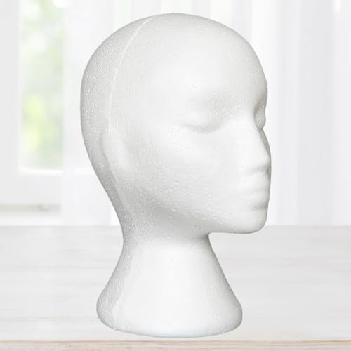 Head Stand,​Hat Jewelry Holder Smooth Surface Foam Mannequin Head - Image 4
