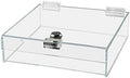 Acrylic Locking Display Case with Keys 9" x 9" x 2" Clear Countertop Square Tray with Lid for Tradeshows Expos Flea Markets and Swap Meets by Marketing Holders by MarketingHolders