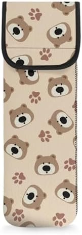 1 Piece Flat Iron Curling Wand Travel Cover Cute Bear Case Bag Curling Wand Travel Case Universal Sleeve Flat Iron Case Heat Resistant Bag Long-Term Use by Unknown