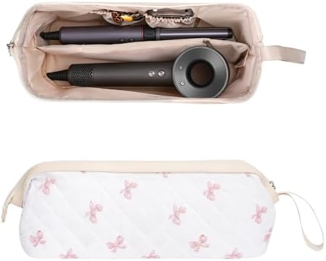 Hair Tools Travel Bag, Quilted Hair Tool Bag for Women, Portable Hair Dryer Organizer Case Compatible with Dyson Airwrap Styler by idoltimes