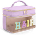 Fasrom Double Layer Hair Accessories Organizer, Preppy Makeup Bag for Girls by Fasrom