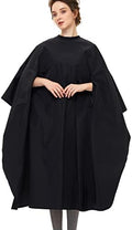 izzycka Professional Barber Cape With Armholes - Hands Free All Purpose 64"x56" Large Waterproof Salon Capes for Hair Stylist - Nylon Hair Cutting Cape For Hair Dye, Hair Color,Haircut - Black by izzycka