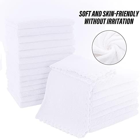 MOONQUEEN Ultra Soft Premium Washcloths Set - 12 x 12 inches - 72 Pack - Quick Drying - Highly Absorbent Coral Velvet Bathroom Wash Clothes (White) - Image 4