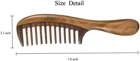 Louise Maelys 2 Pack Sandalwood Wooden Wide Tooth Combs For Curly Hair - Image 4