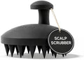 SXNSE Revive Silicone Scalp Massager - Manual Scalp Scrubber & Exfoliator Brush for Dandruff, Buildup & Itch - Scalp Shampoo Brush for Wet & Dry Hair with Soft Bristles and Easy-Grip Handle, Jet by Sxnse