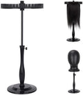Adjustable Hair Extension Stand with Comb Disc for Clip-Ins, Black by LightMay