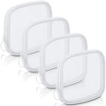 Weewooday 4Pcs Mesh Makeup Bag, White, Small, Classic by Weewooday