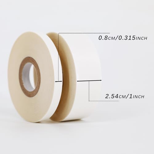 Replacement Tape for Hair Extensions, Double Sided Tape Roll 0.315''×12yds - Image 2