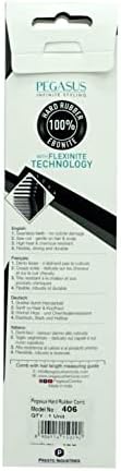 Pegasus 406, 7in Hard Rubber Wide Tooth Styling Comb, Handmade, Seamless, Smooth Edges, Anti Static, Heat and Chemically Resistant, Wet Hair, Everyday Grooming Comb | Peines de goma dura - Black - Image 6