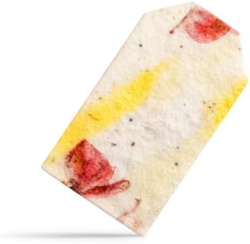 50 Pink & Yellow Plantable Seed Paper Tags by SeedBloom
