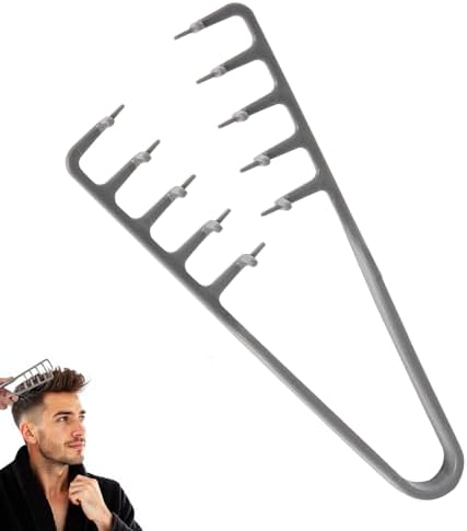 Texture Comb,Volumizing Fluffy Texture Styling Comb,Men’s Voluminous Wide-Toothed Hair Comb,Wide-Tooth Texturizing Styling Tool for Volume & Fringe Parting,Textured Grip Tool for Men (Grey) by Demarzily