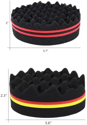 Hair Sponge Set, Magic Curl Glove, Afro Brush, Metal Pick Comb, and Twist Comb for Hairstyling (Black-6Pcs) - Image 4