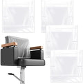 Hoolerry 4 Pcs Salon Chair Cover, Clear Square Chair Protectors, White Edge by Hoolerry