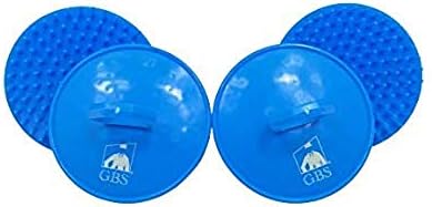 G.B.S Shampoo Scalp Exfoliator Shower Brush 4 Pack -Scrubber,Massager & Beard Exfoliator - Blue by GentsFineGroomingProducts