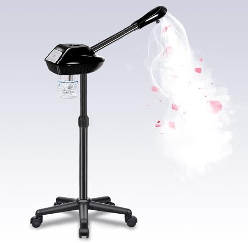 Face Steamer Professional,Steamer for Facial on Wheels,Ozone Face Steamer for Deep Facial Cleansing by Professionalbeautyhaircaretools