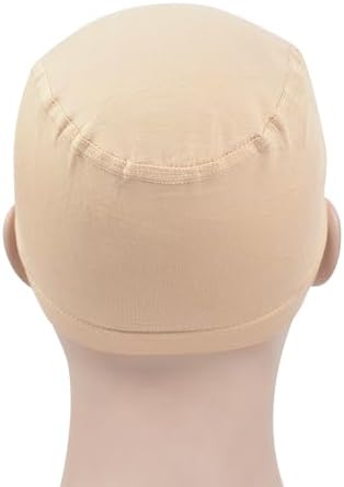 2 Pcs Wig Caps Bamboo Fiber Wig Cap Elastic Breathable Wigs Grip Cap Wig Liner Cap (Beige) - Image 5