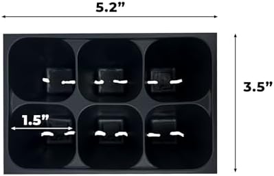 Seed Starter Trays, 144 Cells (24 Trays - 6 Cells Per Tray) + Plant Stakes - Image 2