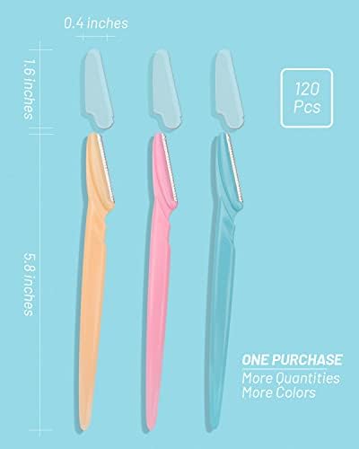 MoHern Dermaplane Razor, Face Razors for Women and Men, Multipurpose Eyebrow Razor, Dermaplaning Tool for Face by MoHern, Multi-Color (120 Pcs) - Image 3