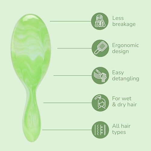 Wet Brush Original Detangler Hair Brush, Flexible Bristles Gently Detangle All Hair Types, Works on Wet or Dry Strands, Ergonomic Handle, Reduces Breakage, Limited Edition, Summer Treat Key Lime - Image 3