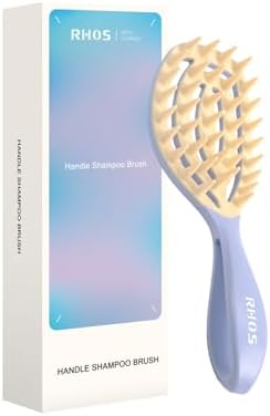 RHOS Scalp Massager Shampoo Brush, Scalp Brush with Handle (Puple) by RHOS