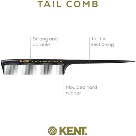 Kent SPC82 Fine Tooth Salon-Style Dressing Comb - Professional Barber Haircut Comb for Styling and Teasing - Quality Barber Supplies - Saw-cut Handmade in England - Image 4