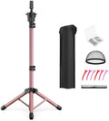 Wig Head Stand 50 Inches, Height Adjustable Tripod Wig Stand, Salon Mannequin Head Stand with Anti-Slip Base for Styling, Display Barber Training, Beauty School (Pink) by Unknown