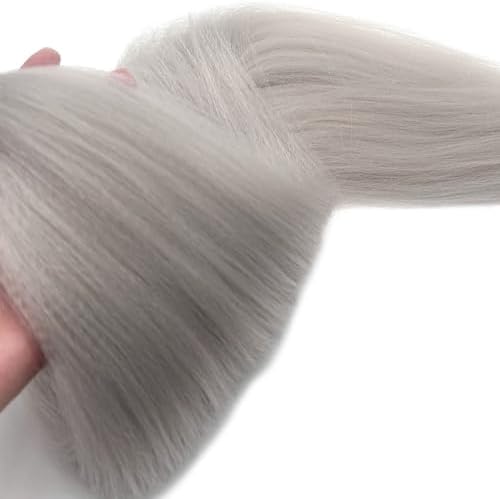 Grey Hair Extensions For Braiding 26 inch Silver Braiding Hair Pre Stretched Long Hypoallergenic Pre Sectioned Braiding Hair Knotless Crochet Braids Synthetic Hair Weave Bundles 3 Pack - Image 6